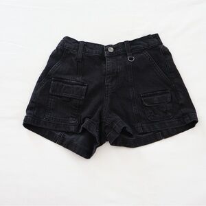 Wild Fable Black Denim Cargo Shorts Versatile Design
